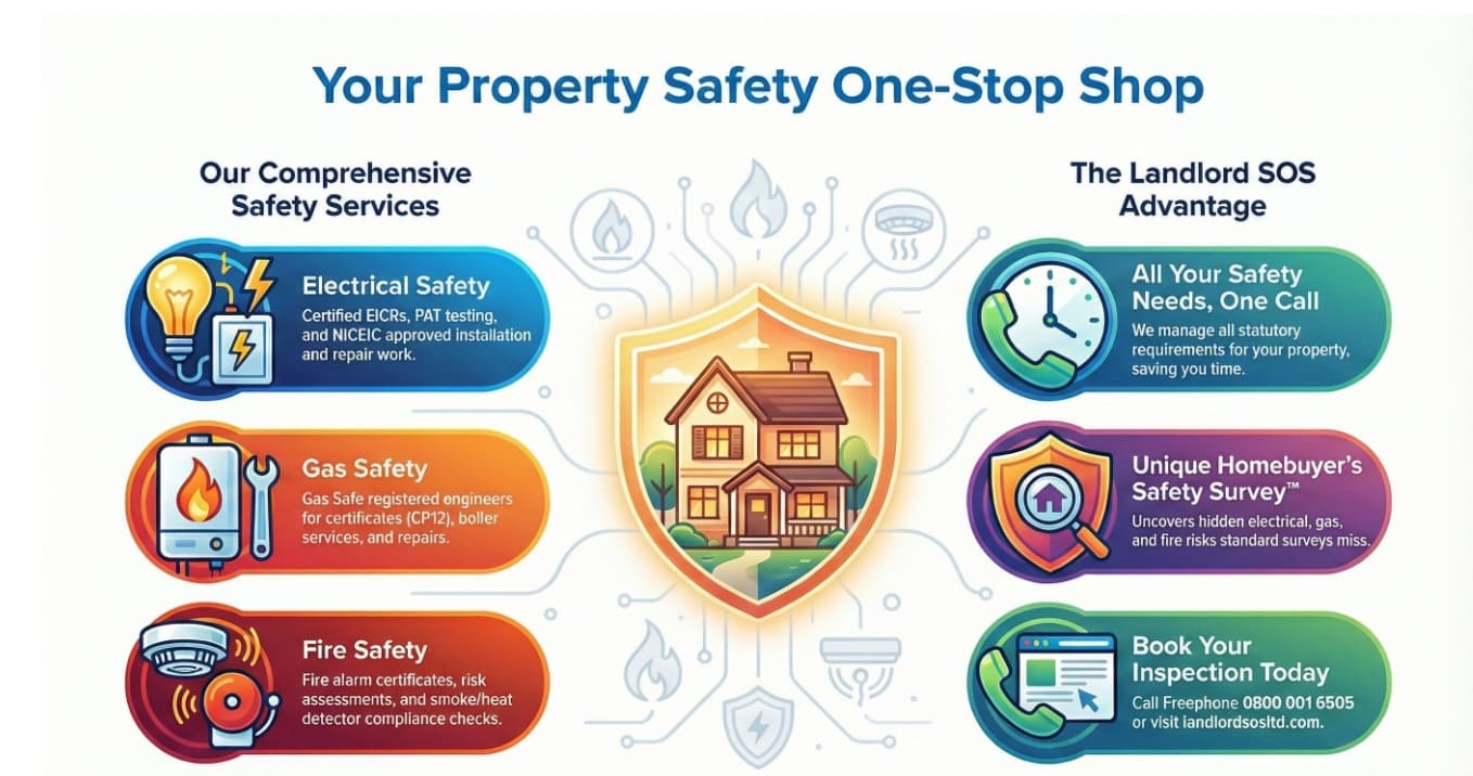 Your Property Safety One-Stop Shop — Electrical, Gas & Fire Safety Services